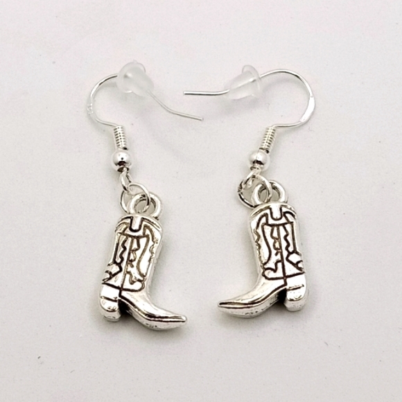 Jewelry - SILVERSTONE COWBOY BOOT EARRINGS WITH STERLING EAR WIRES